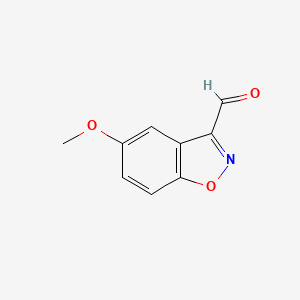 molecular formula C9H7NO3 B13116400 5-Methoxybenzo[d]isoxazole-3-carbaldehyde 