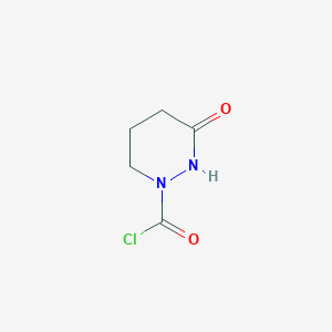 molecular formula C5H7ClN2O2 B13116419 3-Oxotetrahydropyridazine-1(2H)-carbonyl chloride CAS No. 54945-01-6