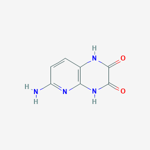 molecular formula C7H6N4O2 B13116489 6-Amino-1,4-dihydropyrido[2,3-B]pyrazine-2,3-dione CAS No. 91673-75-5