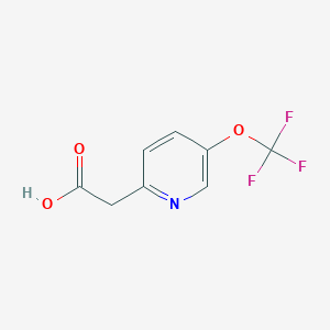 molecular formula C8H6F3NO3 B13116493 2-(5-(Trifluoromethoxy)pyridin-2-yl)acetic acid 