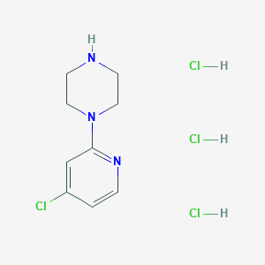 molecular formula C9H15Cl4N3 B13116505 1-(4-Chloropyridin-2-yl)piperazine trihydrochloride 