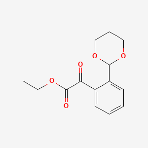 B1311651 Ethyl 2-(1,3-dioxan-2-YL)benzoylformate CAS No. 208196-15-0