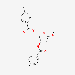 B1311655 (2S,3R)-5-Methoxy-2-(((4-methylbenzoyl)oxy)methyl)tetrahydrofuran-3-yl 4-methylbenzoate CAS No. 22837-37-2