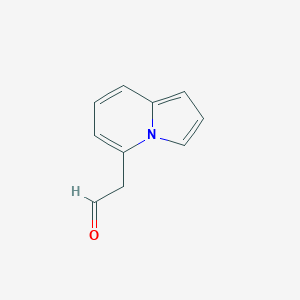 molecular formula C10H9NO B13116558 2-(Indolizin-5-yl)acetaldehyde CAS No. 412018-63-4