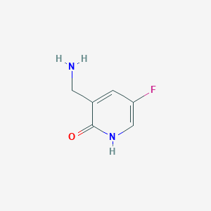 molecular formula C6H7FN2O B13116568 3-(Aminomethyl)-5-fluoropyridin-2(1H)-one 