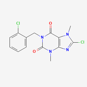 8-chloro-1-(2-chlorobenzyl)-3,7-dimethyl-3,7-dihydro-1H-purine-2,6-dione