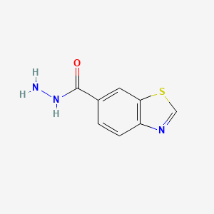 molecular formula C8H7N3OS B13116578 Benzo[d]thiazole-6-carbohydrazide 