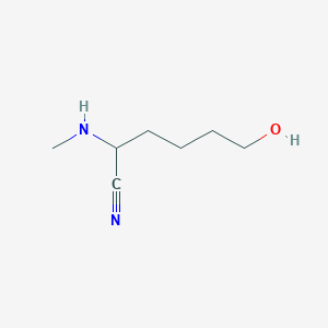 6-Hydroxy-2-(methylamino)hexanenitrile