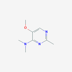 molecular formula C8H13N3O B13116670 5-methoxy-N,N,2-trimethylpyrimidin-4-amine CAS No. 634154-64-6