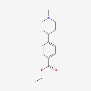 molecular formula C15H21NO2 B13116678 Ethyl 4-(1-methylpiperidin-4-yl)benzoate 