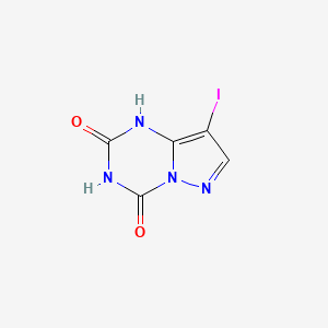 molecular formula C5H3IN4O2 B13116699 8-Iodopyrazolo[1,5-a][1,3,5]triazine-2,4(1H,3H)-dione 