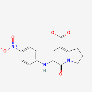 Methyl 6-(4-nitrophenylamino)-5-oxo-1,2,3,5-tetrahydroindolizine-8-carboxylate