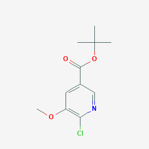 molecular formula C11H14ClNO3 B13116741 tert-Butyl6-chloro-5-methoxynicotinate 