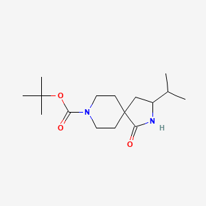 molecular formula C16H28N2O3 B13116776 tert-Butyl3-isopropyl-1-oxo-2,8-diazaspiro[4.5]decane-8-carboxylate 