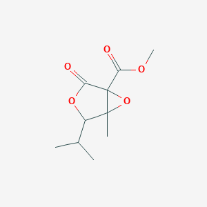molecular formula C10H14O5 B131168 3,4-Epoxy-5-isopropyl-3-(methoxycarbonyl)-4-methyl-gamma-butyrolactone CAS No. 142438-59-3