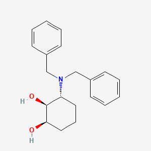 molecular formula C20H25NO2 B13116806 rel-(1R,2S,3R)-3-(dibenzylamino)cyclohexane-1,2-diol 