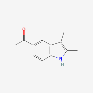 molecular formula C12H13NO B13116808 1-(2,3-Dimethyl-1H-indol-5-yl)ethanone 