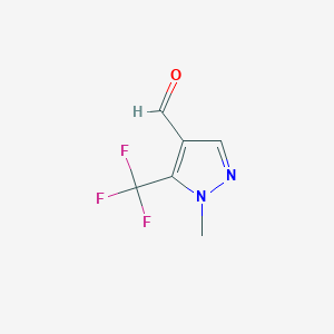 B1311681 1-methyl-5-(trifluoromethyl)-1H-pyrazole-4-carbaldehyde CAS No. 497833-04-2