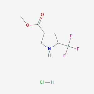 Methyl cis-5-(trifluoromethyl)pyrrolidine-3-carboxylate;hydrochloride