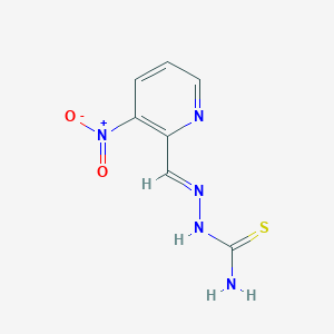 molecular formula C7H7N5O2S B1311684 (E)-2-((3-硝基吡啶-2-基)亚甲基)肼基碳硫酰胺 CAS No. 200933-26-2