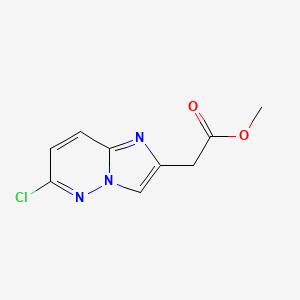 molecular formula C9H8ClN3O2 B1311685 6-氯-咪唑并[1,2-B]哒嗪-2-乙酸甲酯 CAS No. 215531-00-3