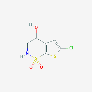 molecular formula C6H6ClNO3S2 B1311686 6-氯-4-羟基-3,4-二氢-2H-噻吩[3,2-e][1,2]噻嗪-1,1-二氧化物 CAS No. 171274-01-4