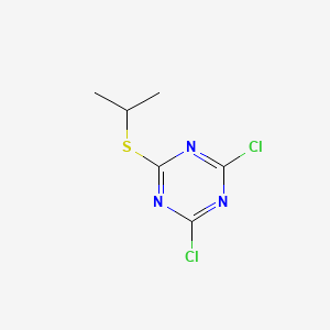 molecular formula C6H7Cl2N3S B13116899 2,4-Dichloro-6-propan-2-ylsulfanyl-1,3,5-triazine CAS No. 30894-60-1