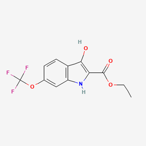 Ethyl3-hydroxy-6-(trifluoromethoxy)-1H-indole-2-carboxylate