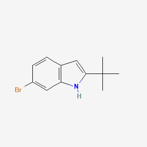 molecular formula C12H14BrN B13116960 6-Bromo-2-(tert-butyl)-1H-indole 