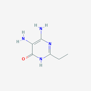 molecular formula C6H10N4O B13116995 5,6-Diamino-2-ethylpyrimidin-4(1H)-one 