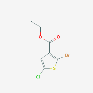 molecular formula C7H6BrClO2S B13117004 Ethyl 2-bromo-5-chlorothiophene-3-carboxylate 