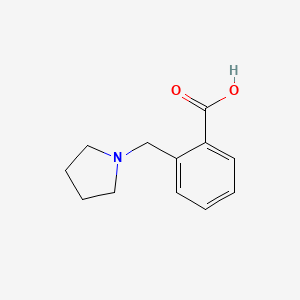 molecular formula C12H15NO2 B1311702 2-吡咯烷-1-基甲基苯甲酸 CAS No. 876717-98-5