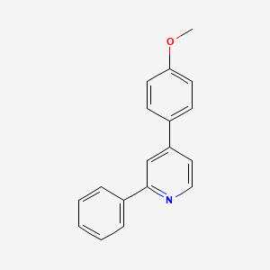 molecular formula C18H15NO B13117023 4-(4-Methoxyphenyl)-2-phenylpyridine 