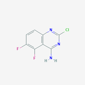 molecular formula C8H4ClF2N3 B13117025 2-Chloro-5,6-difluoroquinazolin-4-amine 