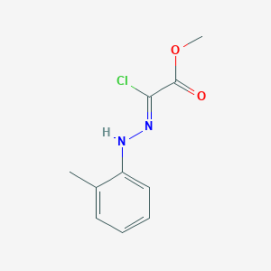 molecular formula C10H11ClN2O2 B1311704 乙酸，氯代((2-甲苯基)腙)-，甲基酯 CAS No. 96722-48-4