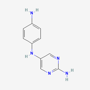 molecular formula C10H11N5 B13117045 N5-(4-Aminophenyl)pyrimidine-2,5-diamine 