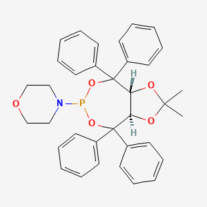 4-((3aR,8aR)-2,2-Dimethyl-4,4,8,8-tetraphenyltetrahydro-[1,3]dioxolo[4,5-e][1,3,2]dioxaphosphepin-6-yl)morpholine