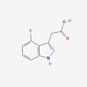 molecular formula C10H8FNO2 B1311711 2-(4-氟-1H-吲哚-3-基)乙酸 CAS No. 89434-03-7