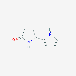 molecular formula C8H10N2O B13117137 5-(1H-Pyrrol-2-yl)pyrrolidin-2-one 