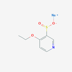 molecular formula C7H8NNaO3S B13117178 Sodium 4-ethoxypyridine-3-sulfinate 