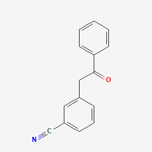 molecular formula C15H11NO B1311720 2-(3-Cyanophenyl)acetophenone CAS No. 62043-83-8