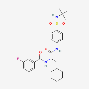 (S)-N-(1-((4-(N-(tert-Butyl)sulfamoyl)phenyl)amino)-3-cyclohexyl-1-oxopropan-2-yl)-3-fluorobenzamide