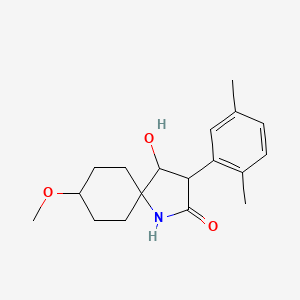 B1311728 1-Azaspiro(4.5)decan-2-one, 3-(2,5-dimethylphenyl)-4-hydroxy-8-methoxy- CAS No. 1172134-12-1