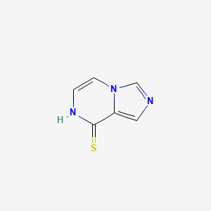 molecular formula C6H5N3S B13117327 Imidazo[1,5-A]pyrazine-8(7H)-thione CAS No. 746547-06-8