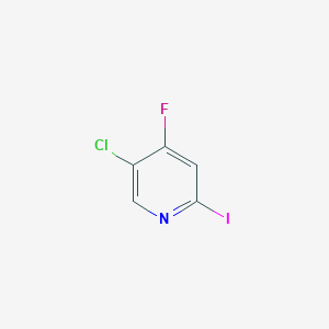 molecular formula C5H2ClFIN B13117359 5-Chloro-4-fluoro-2-iodopyridine 