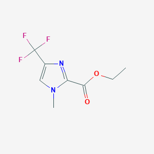 molecular formula C8H9F3N2O2 B13117408 Ethyl1-methyl-4-(trifluoromethyl)-1H-imidazole-2-carboxylate 