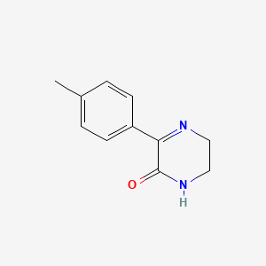 molecular formula C11H12N2O B13117438 3-(4-Methylphenyl)-5,6-dihydropyrazin-2(1H)-one CAS No. 91426-87-8