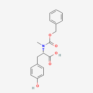 molecular formula C18H19NO5 B1311748 L-酪氨酸，N-甲基-N-[(苯甲氧基)羰基]- CAS No. 86099-14-1