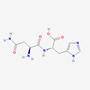 molecular formula C10H15N5O4 B13117534 Asn-His CAS No. 224638-52-2