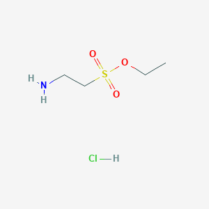 molecular formula C4H12ClNO3S B13117595 Ethyl2-aminoethane-1-sulfonatehydrochloride 